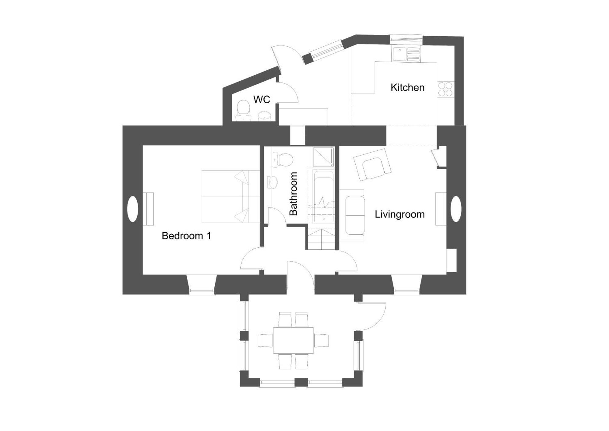 Mike'S 3-Bedroom Countryside Cottage Alness Exteriör bild